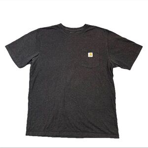 Carhartt K87 Pocket T-Shirt Men's Size Large Tall LT Charcoal Gray Heavyweight